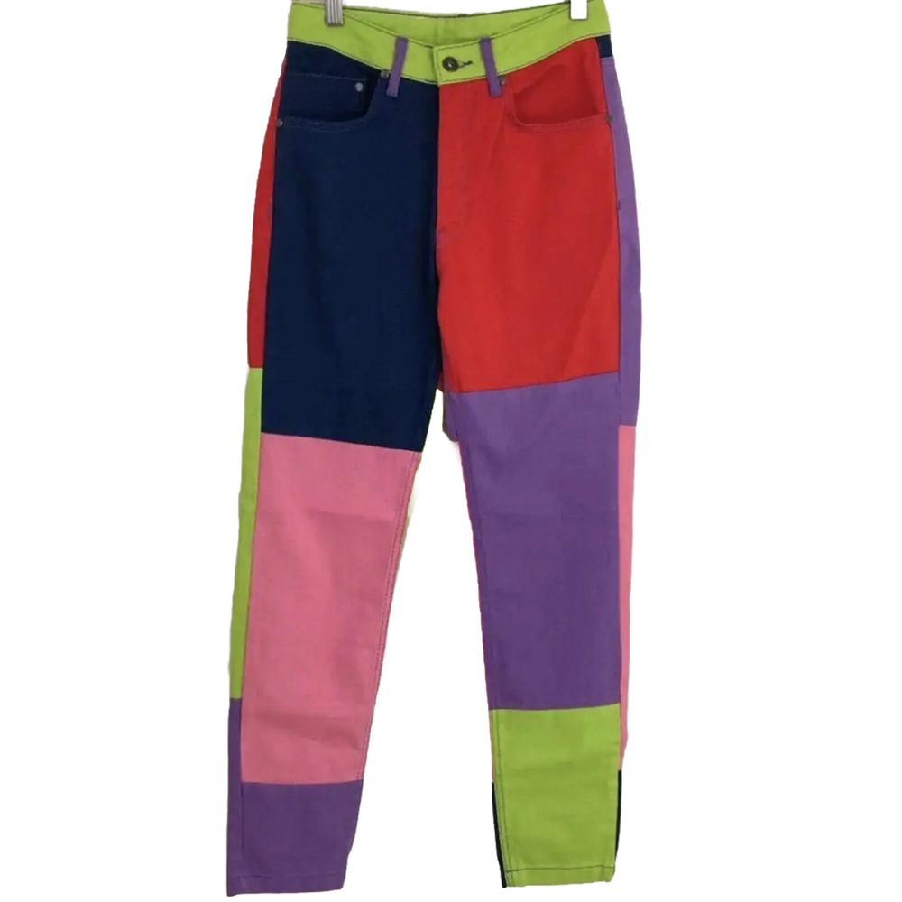 Woman’s Ragged Jeans Size 24 Multi Colored